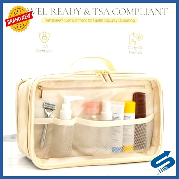 Elegant Travel Makeup Organizer Waterproof Modular Cosmetic Case Compartments - Picture 5 of 6